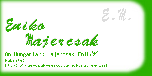 eniko majercsak business card